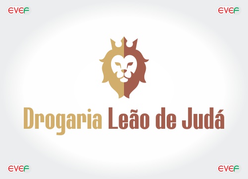 logotipo logomarca drogaria leao de juda